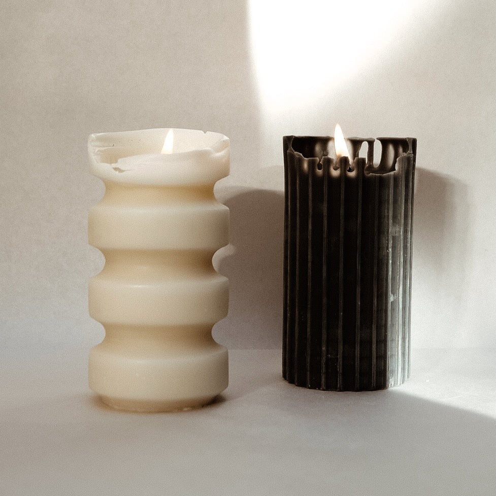 Citrus Pillar Candle - Lime + Petitgrain