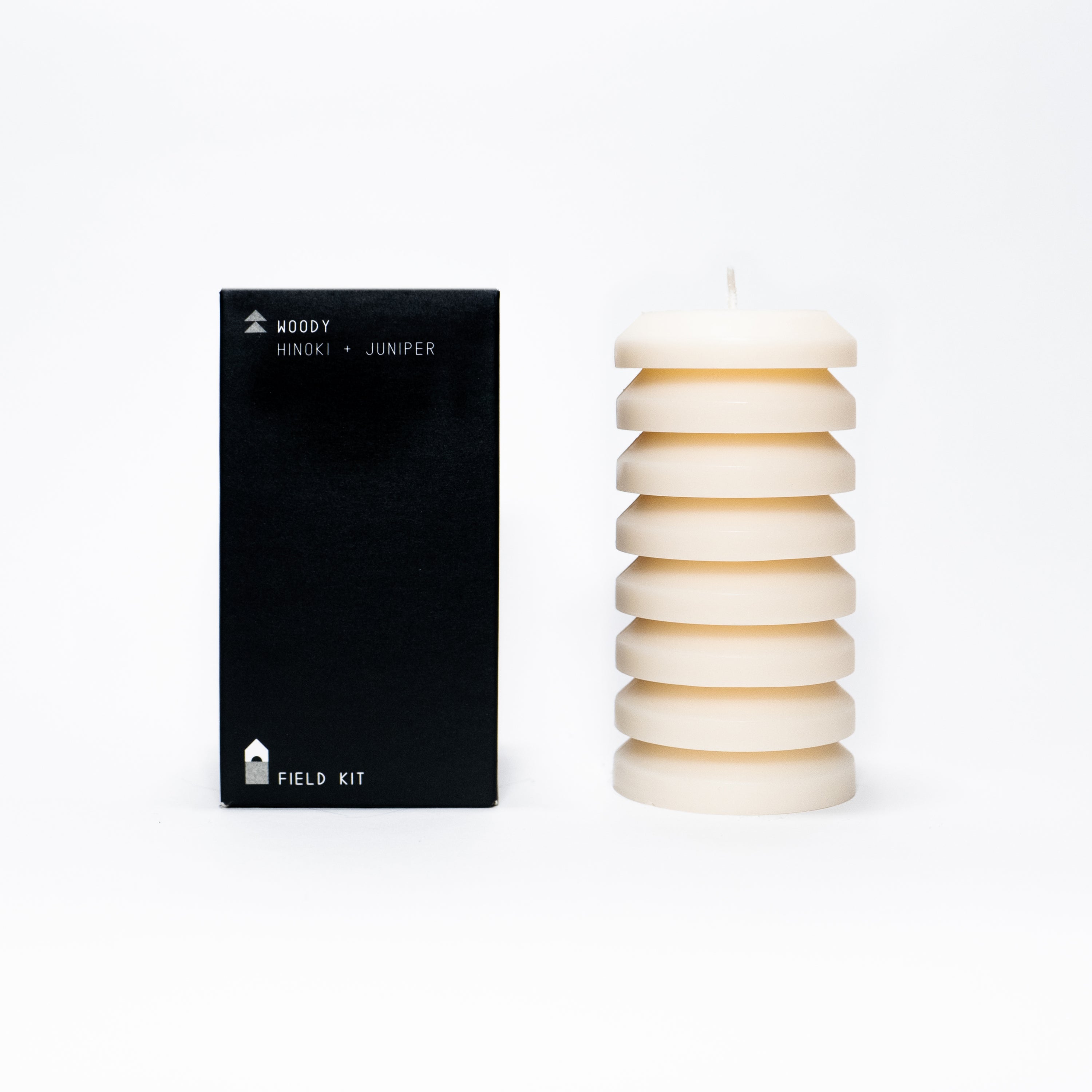 Woody Pillar Candle - Hinoki + Juniper