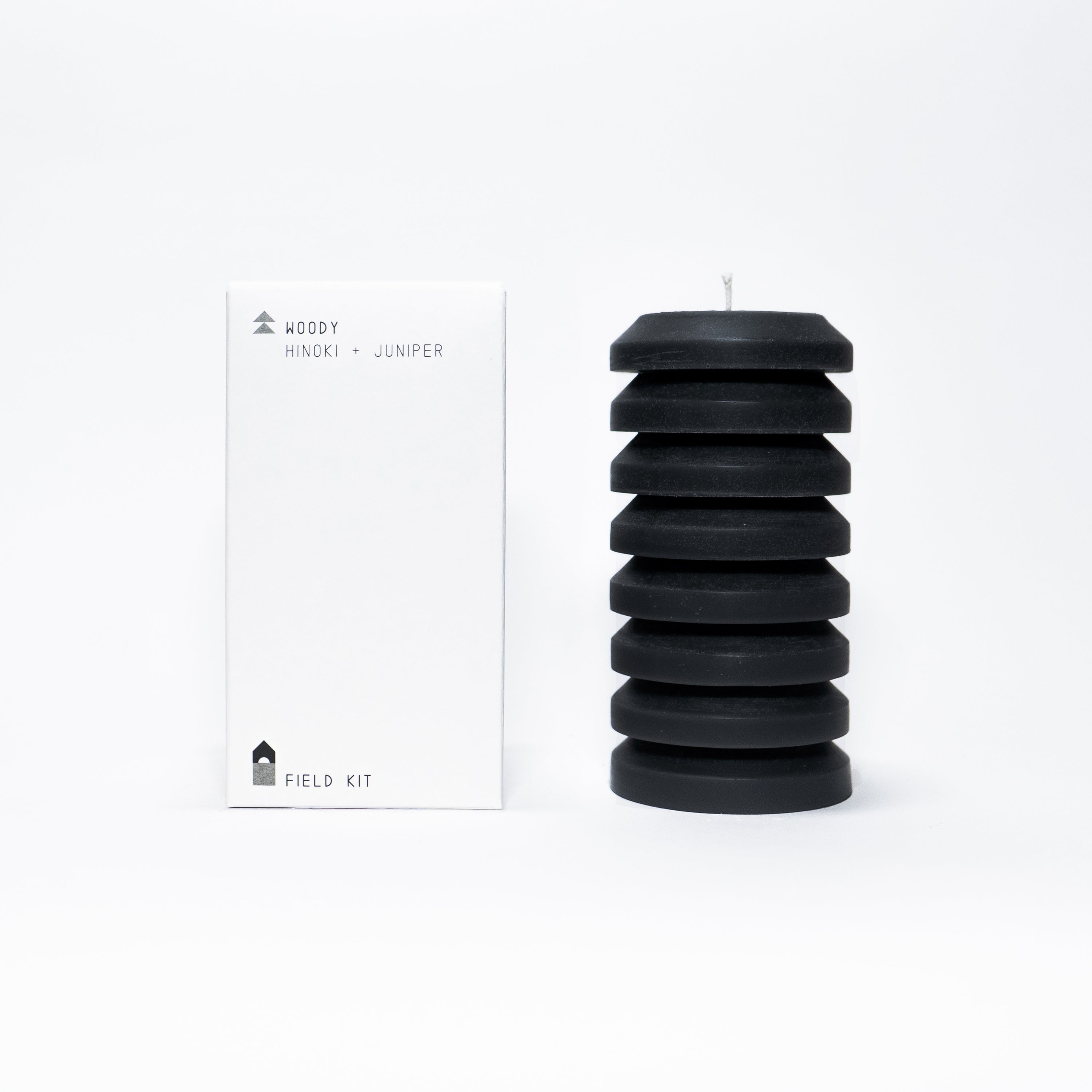 Woody Pillar Candle - Hinoki + Juniper